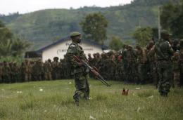 FARDC soldiers on patrol in eastern Congo FARDC soldiers on patrol in eastern Congo