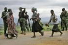 Congo fighting people walking