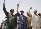 President Bashir and supporters - AP