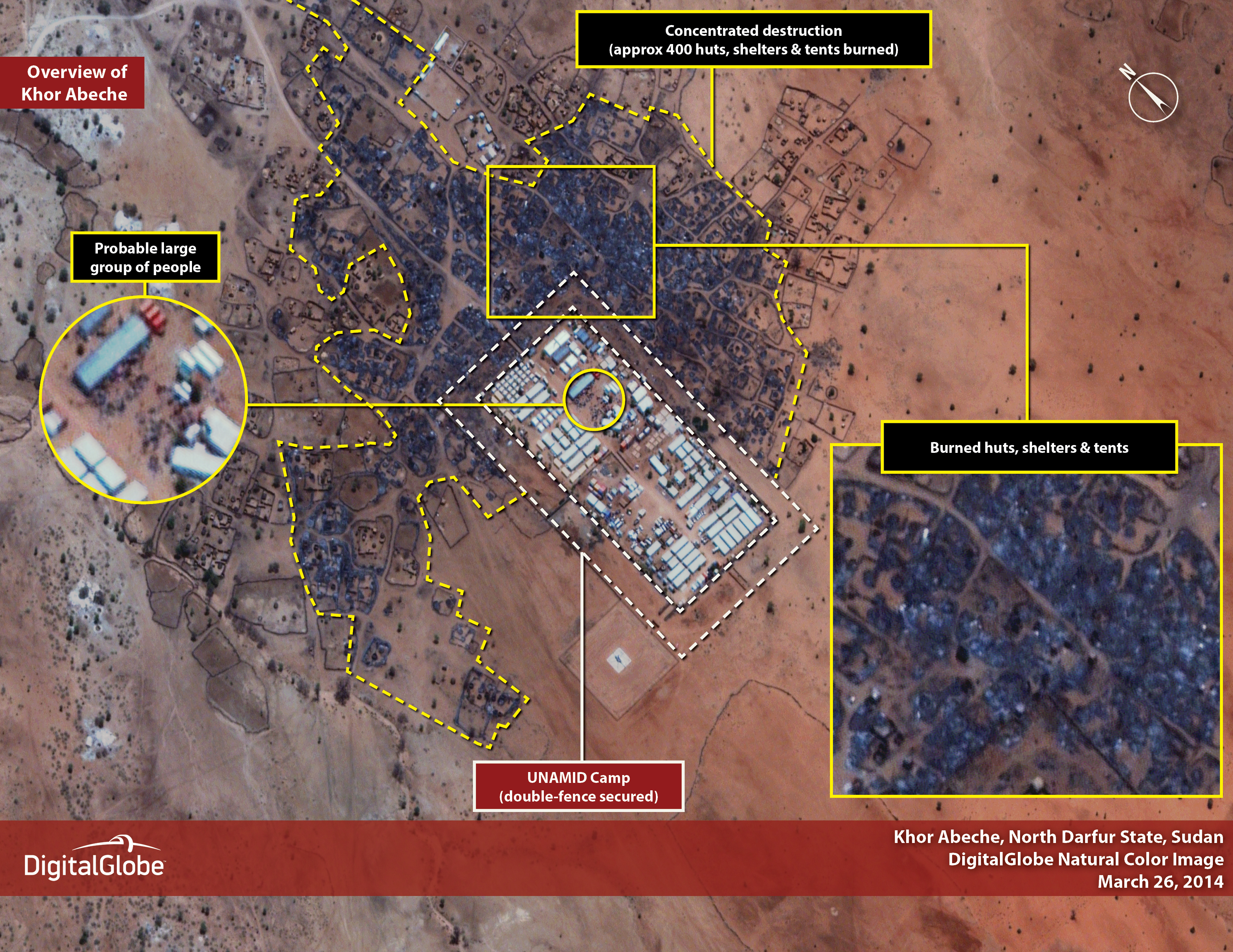 Janjaweed Torches South Darfur IDP Camp Next to UNAMID Base