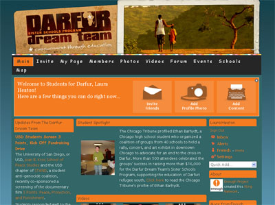 Online and In Schools, Darfur Dream Team Kicks Off Exciting 2010